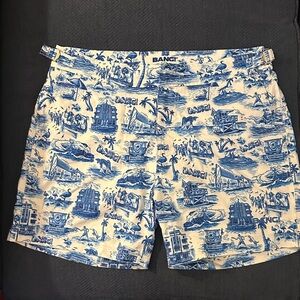 TOILE DE MIAMI (BLUE) - Tailored Shorts  Size Large